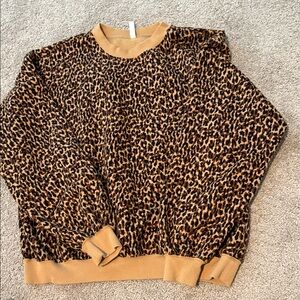 Fabletics Tan Leopard Print Top